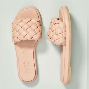 Seychelles Bellissima Woven Leather Puffy Slide Sandals Neutral‎ 7.5